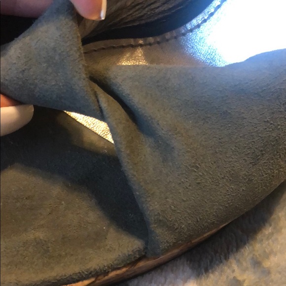 Dolce & Gabbana designer cork and suede wrap heels - Picture 7 of 8